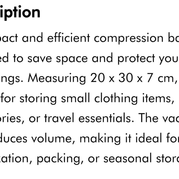 Compression Packing Bag - NEW - Picture 7 of 7